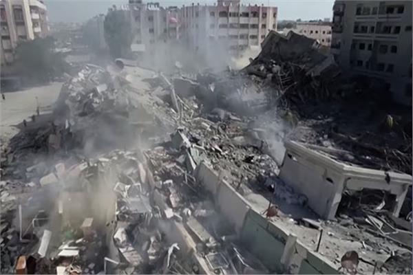 اثار القصف الدموي على قطاع غزة - أرشيفية