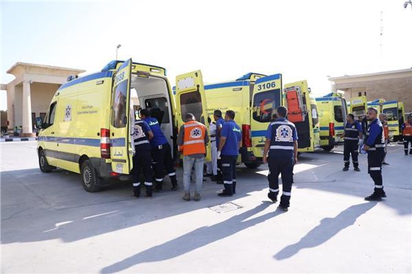 وزارة الصحة تقدم الإغاثات لمصابى غزة