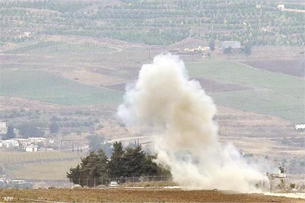  جانب من القصف على الحدود بين لبنان وإسرائيل