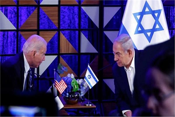 رئيس الوزراء الإسرائيلي بنيامين نتنياهو والرئيس الأمريكي جو بايدن 