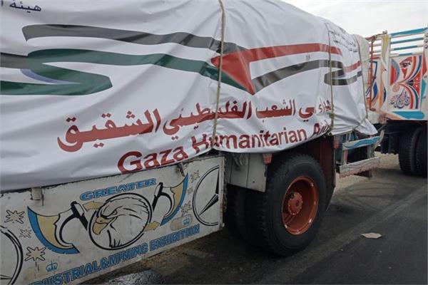 «التموين» ترسل 6 شاحنات اغاثة الى غزة