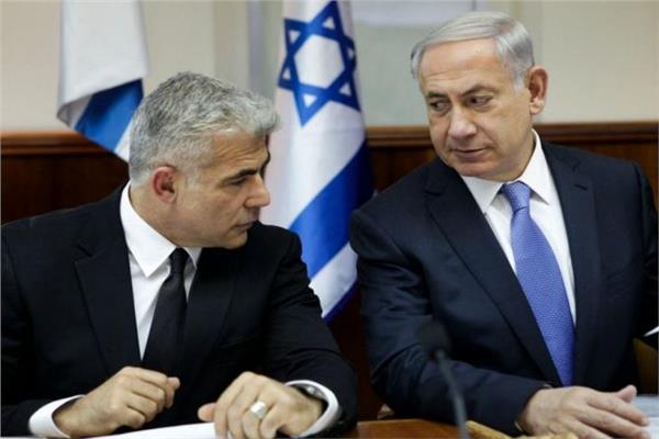 رئيس الوزراء الإسرائيلي بنيامين نتنياهو وزعيم المعارضة الإسرائيلية يائير لابيد