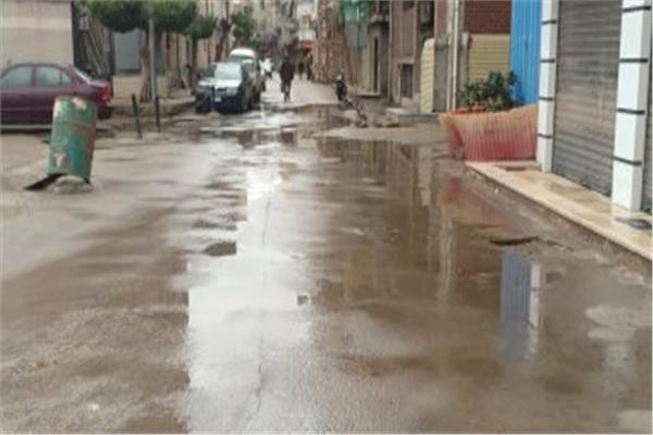 سقوط أمطار غزيرة بمحافظة دمياط