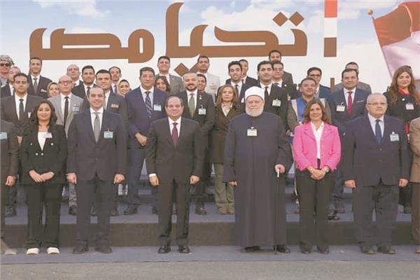 الرئيس عبد الفتاح السيسى خلال فعالية تحيا مصر
