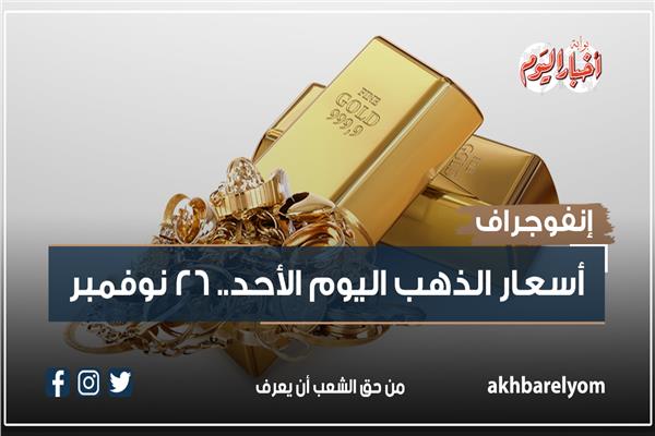 إنفوجراف| أسعار الذهب اليوم الأحد.. 26 نوفمبر