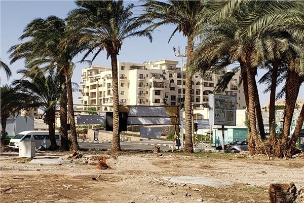 أعمال تطوير ميدان المحمدى حويدق بالمدينة الساحلية