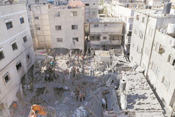 آثار الدمار والخراب الذى خلفه العدوان الإسرائيلى على غزة