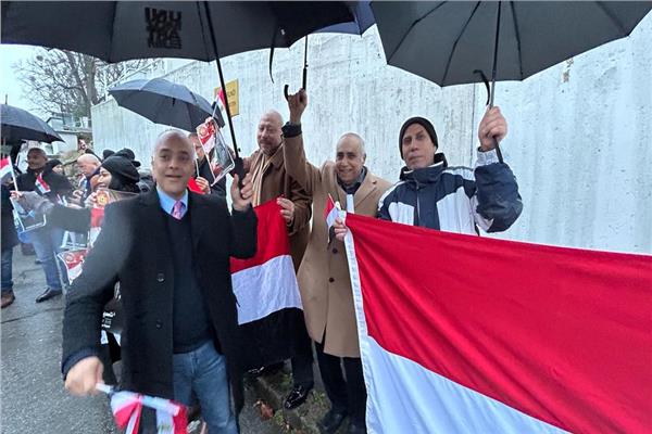 الجالية المصرية أمام السفارة في النمسا  