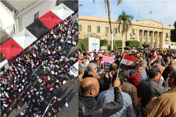 طلاب جامعة القاهرة يحتشدون في مسيرة عظيمة للمشاركة في الانتخابات