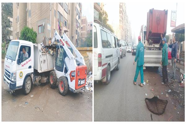 رفع القمامة  والمخلفات من شوارع المنصورة وأجا وطلخا 