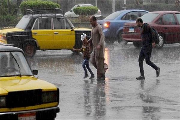 سقوط الأمطار في الإسكندرية