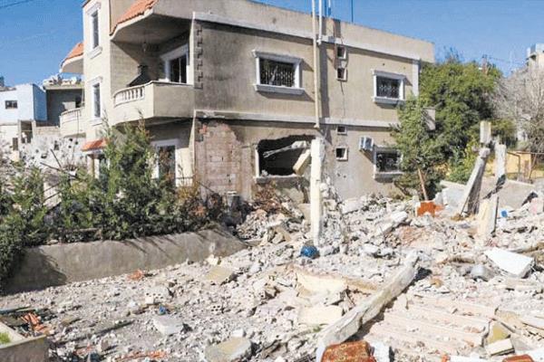 مبان متضررة فى أعقاب القصف على جنوب لبنان
