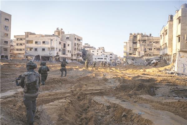 جنود الاحتلال خلال العملية البرية فى غزة  