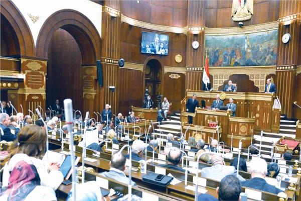 جانب من الجلسة العامة لمجلس الشيوخ  «تصوير: محمد الوشاحى»