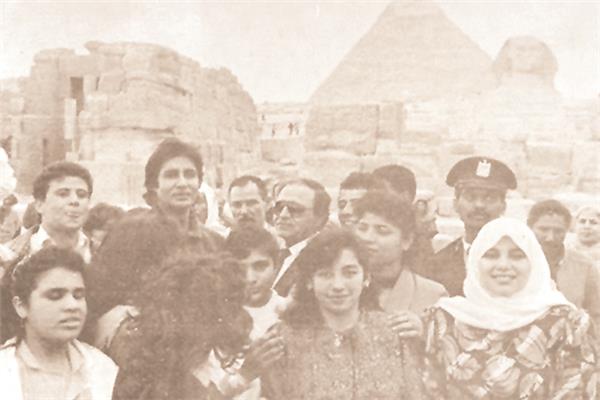 أميتاب باتشان أثناء زيارته لمصر عام 1991