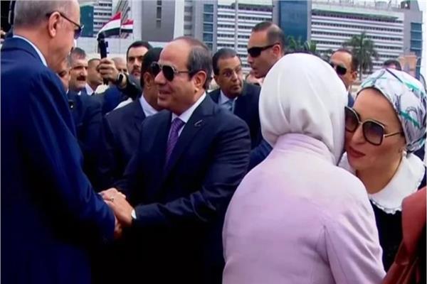 الرئيس عبد الفتاح السيسي يستقبل نظيره التركي رجب طيب أردوغان