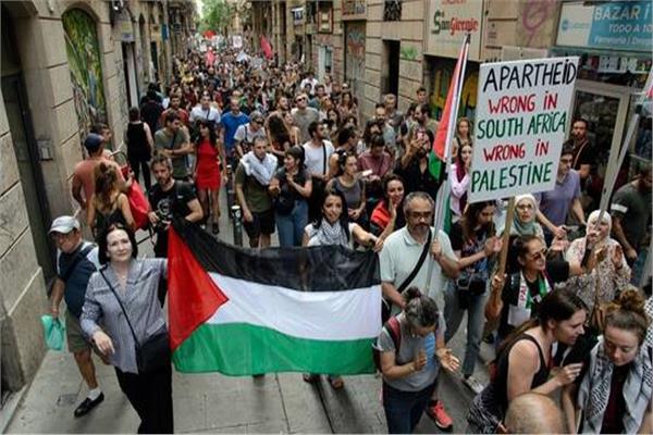  مسيرة حاشدة مؤيدة لفلسطين، جرت وسط العاصمة البريطانية