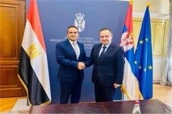 سفير مصر ببلجراد ووزير الخارجية الصربي