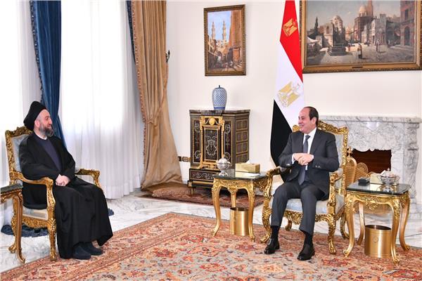 استقبال الرئيس السيسي لرئيس تيار الحكمة العراقي
