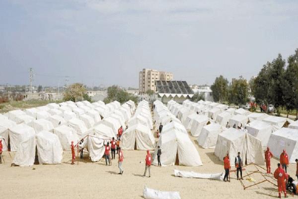 مصر تواصل إقامة معسكرات الإيواء للنازحين الفلسطينيين داخل قطاع «غزة»