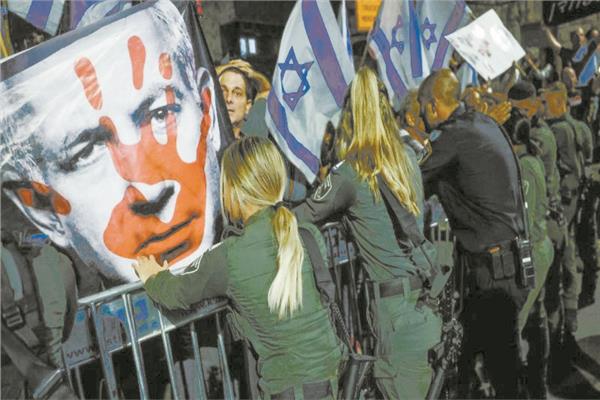 مظاهرات سابقة فى تل أبيب ضد نتنياهو وحكومته