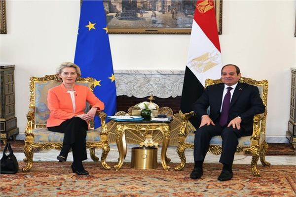  الرئيس عبد الفتاح السيسي ورئيسة المفوضية الأوروبية