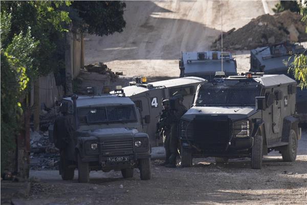 مركبات عسكرية إسرائيلية بالقرب من جنين فى الضفة الغربية