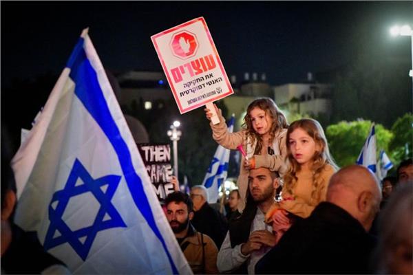 متظاهرو تل أبيب  