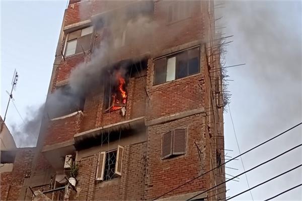 حريق شقة سكنية بأبو النمرس