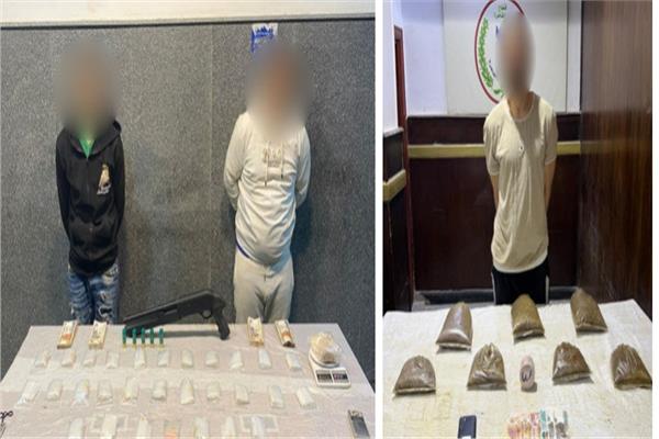 ضبط 4 عاطلين بحوزتهم كمية كبيرة من المواد المخدرة بالقاهرة 