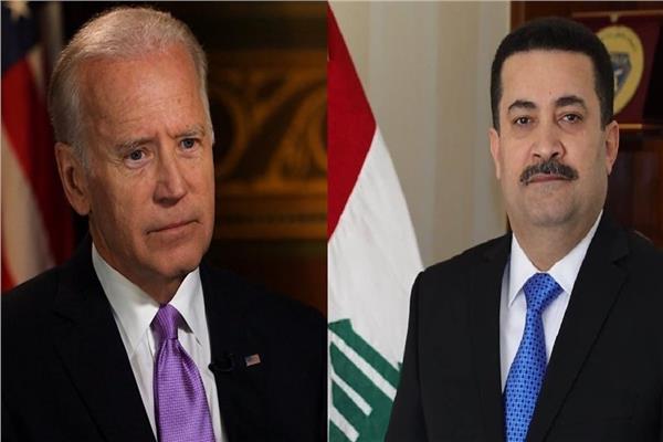 رئيس الوزراء العراقي محمد شياع السوداني والرئيس الأميركي جو بايدن