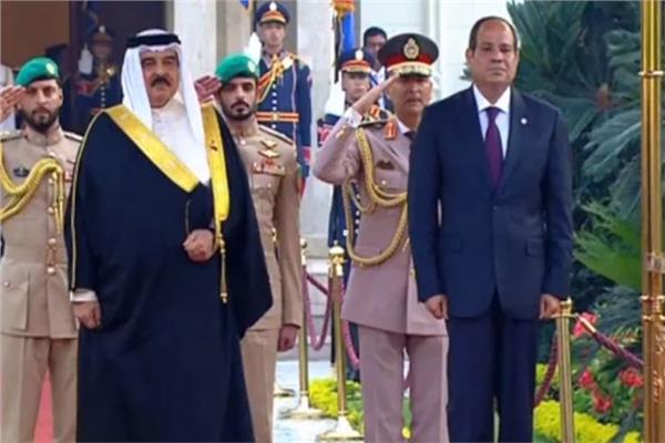 استقبل الرئيس عبد الفتاح السيسي، الملك حمد بن عيسى آل خليفة