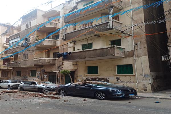  انهيار شرفة عقار في الإسكندرية