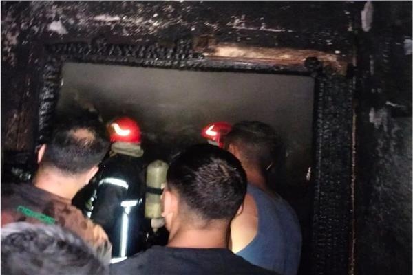 التحقيق في حريق التهم شقة بسيدي بشر شرق الإسكندرية |صور