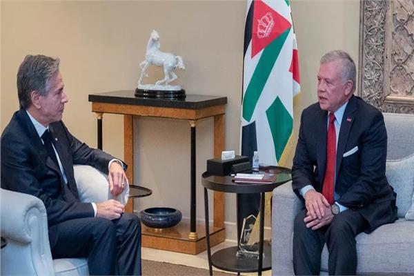 العاهل الأردني الملك عبدالله الثاني ووزير الخارجية الأمريكي أنتوني بلينكن
