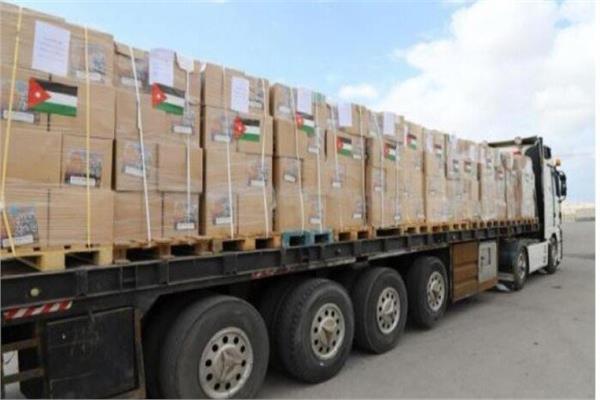 قافلة مساعدات أردنية - أرشيفية 