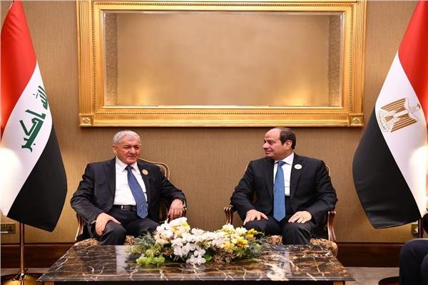 الرئيس عبد الفتاح السيسي والرئيس العراقي عبد اللطيف رشيد