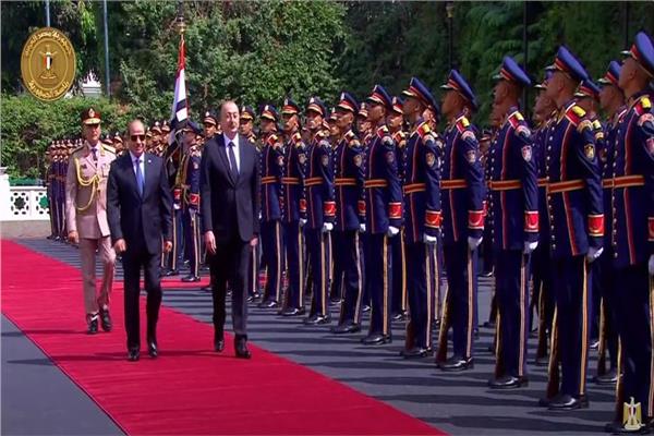 الرئيس السيسى يستقبل نظيره الأذربيجاني بقصر الاتحادية