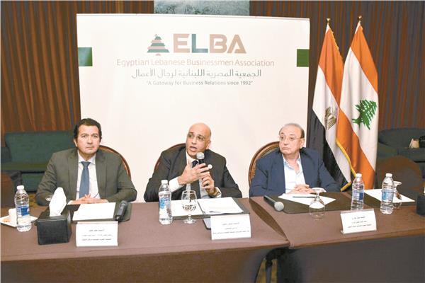 باسل رحمى خلال ندوة الجمعية المصرية اللبنانية لرجال الأعمال