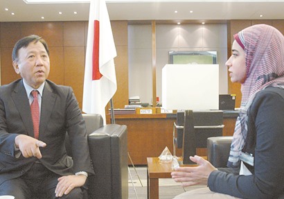 سفير اليابان بالقاهرة خلال حواره مع «الأخبار»