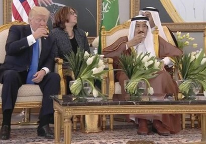 الملك سلمان بن عبدالعزيز والرئيس الأمريكي دونالد ترامب