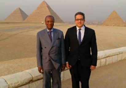 رئيس غينيا يزور الأهرامات