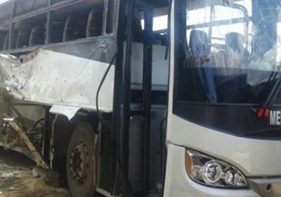 صورة للحافلة التي تعرضت للهجوم