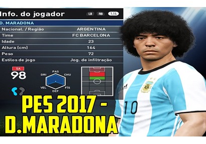 مارادونا في لعبة Pro Evolution Soccer 2017