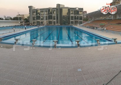  حمام السباحة الأوليمبي الجديد بملاعب جامعة القاهرة 