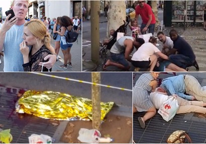 صور من حادث دهس برشلونة - رويترز