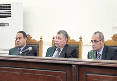 هيئة المحكمة التي تنظر القضية برئاسة المستشار حسن فريد