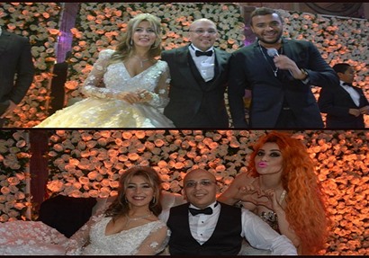 رامي صبري وأوكسانا مع العروسين