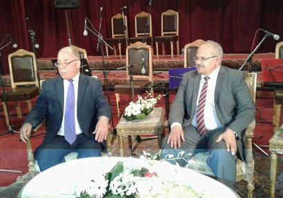 وزير الثقافة ورئيس جامعة القاهرة خلال الاحتفالية
