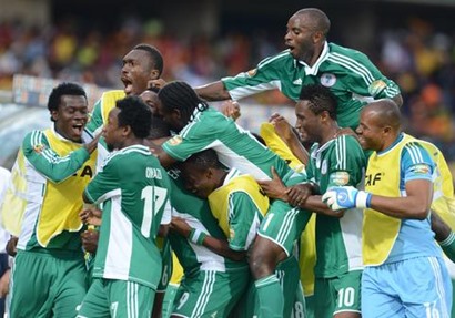لحظة فرحة نيجيريا بالفوز